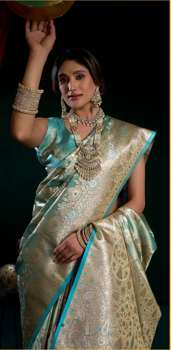 Sky_Blue_Ethnic_Designer_Premium_Satin_Silk_Saree_Default_Title