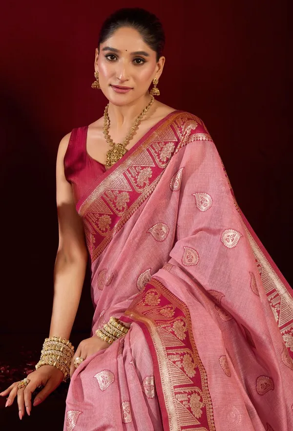 Pink_Festive_Special_Designer_Premium_Satin_Silk_Saree_Default_Title