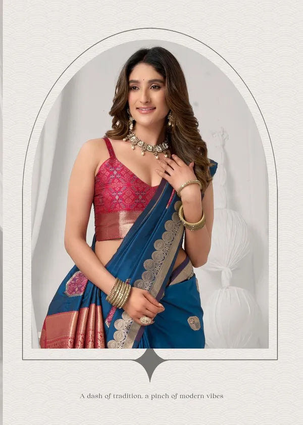 Teal_Festive_Special_Designer_Soft_Silk_Saree_Default_Title