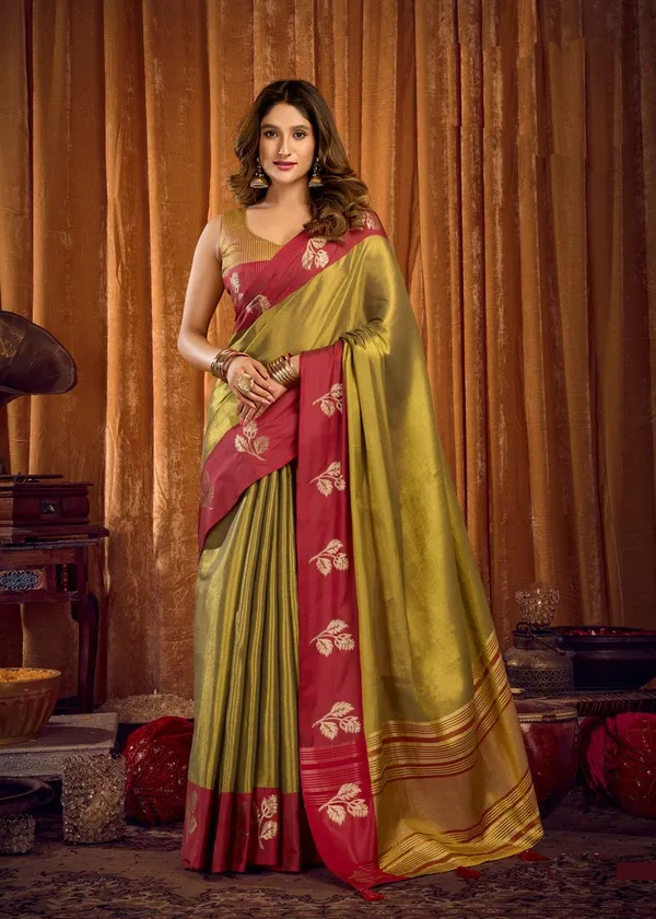 Green_Festive_Wear_Designer_Soft_Tissue_Silk_Saree_Default_Title