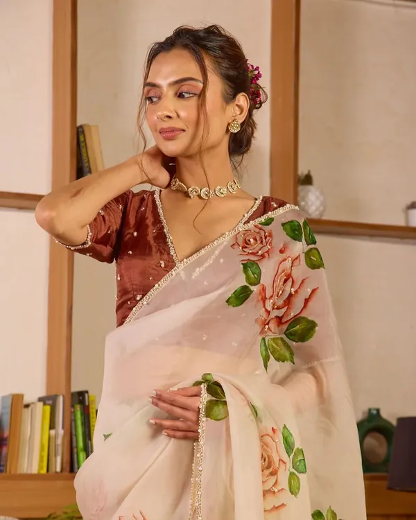 Cream_Function_Party_Wear_Designer_Soft_Tebi_Organza_Silk_Saree_Default_Title