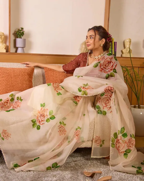 Cream_Function_Party_Wear_Designer_Soft_Tebi_Organza_Silk_Saree_Default_Title