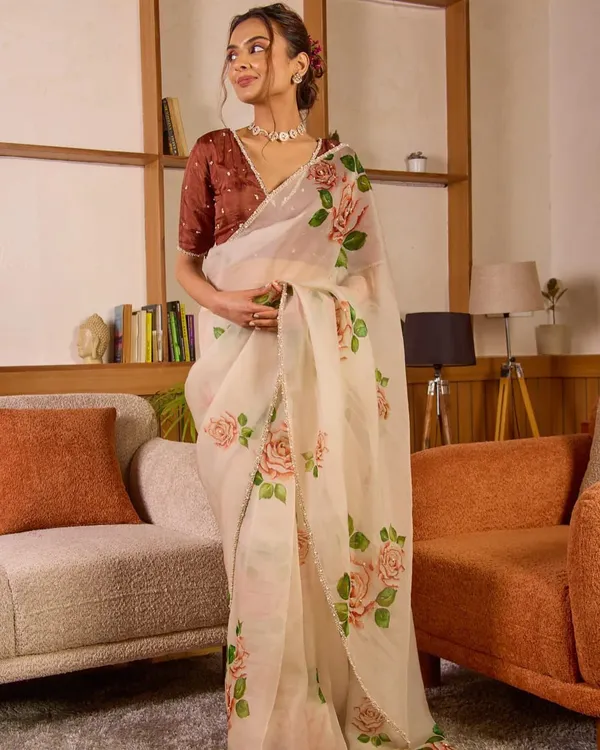 Cream_Function_Party_Wear_Designer_Soft_Tebi_Organza_Silk_Saree_Default_Title