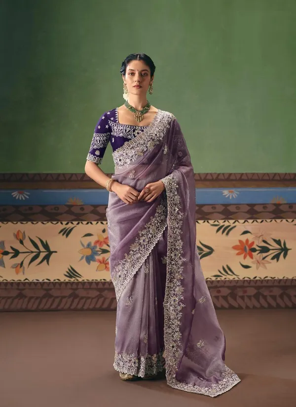 Lavender_Festive_Function_Wear_Designer_Art_Silk_Saree_With_Default_Title
