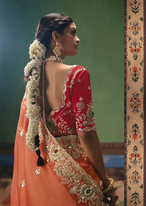 Rust_Premium_Function_Wear_Designer_Art_Silk_Saree_Default_Title