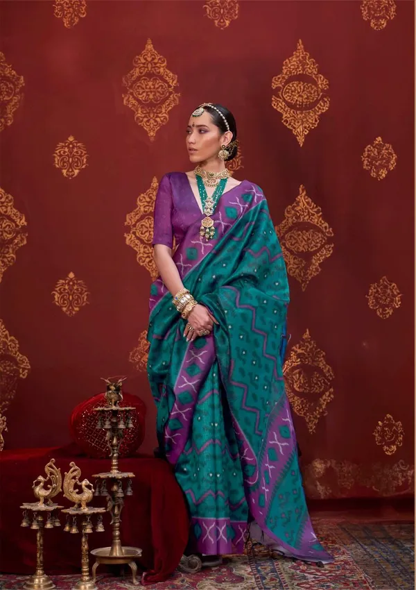 Teal_Green_Premium_Designer_Pearl_Silk_Saree_Default_Title