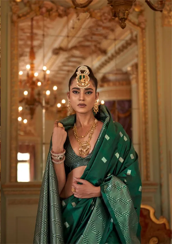 Green_Party_Wear_Designer_P_V_Soft_Silk_Saree_With_Green_Blouse_Default_Title