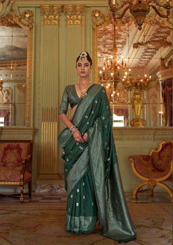 Green_Party_Wear_Designer_P_V_Soft_Silk_Saree_With_Green_Blouse_Default_Title