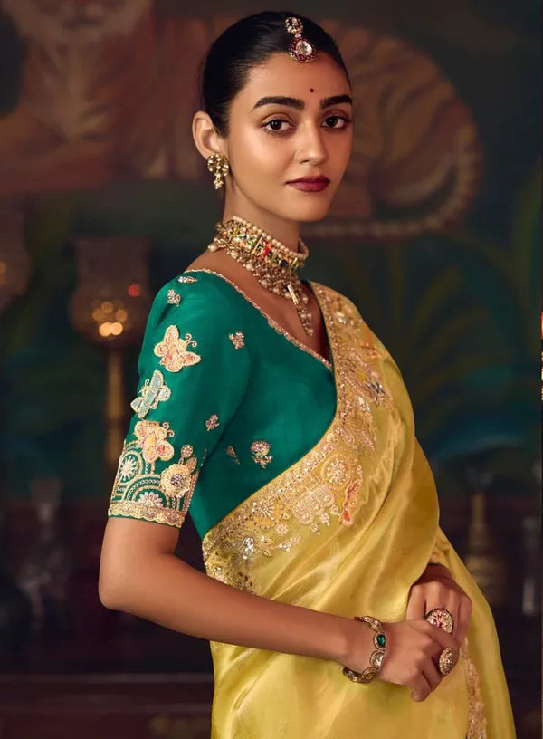 Yellow_Ethnic_Designer_Heavy_Embroidery_Silk_Saree_Default_Title