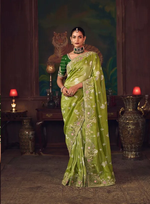 Olive_Green_Ethnic_Designer_Heavy_Embroidery_Silk_Saree_Default_Title