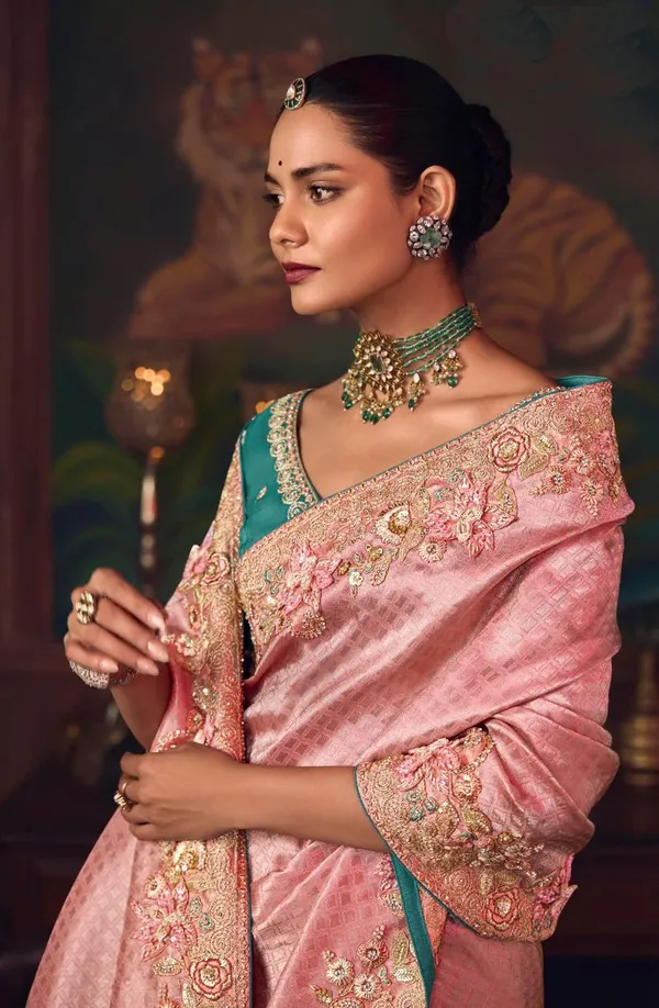 Pink_Wedding_Wear_Designer_Heavy_Embroidery_Silk_Saree_Default_Title