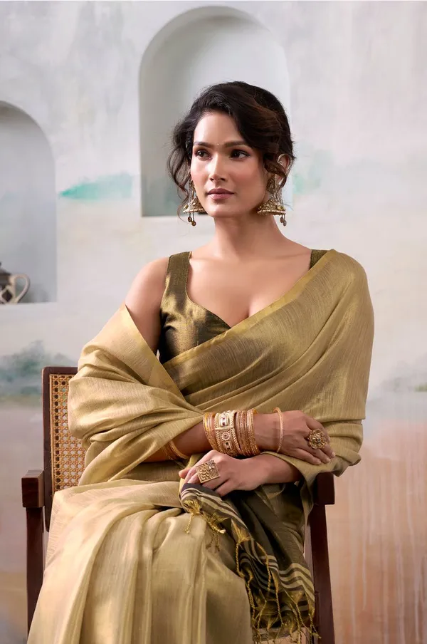 Cream_Premium_Style_Designer_Pure_Tissue_Saree_Default_Title