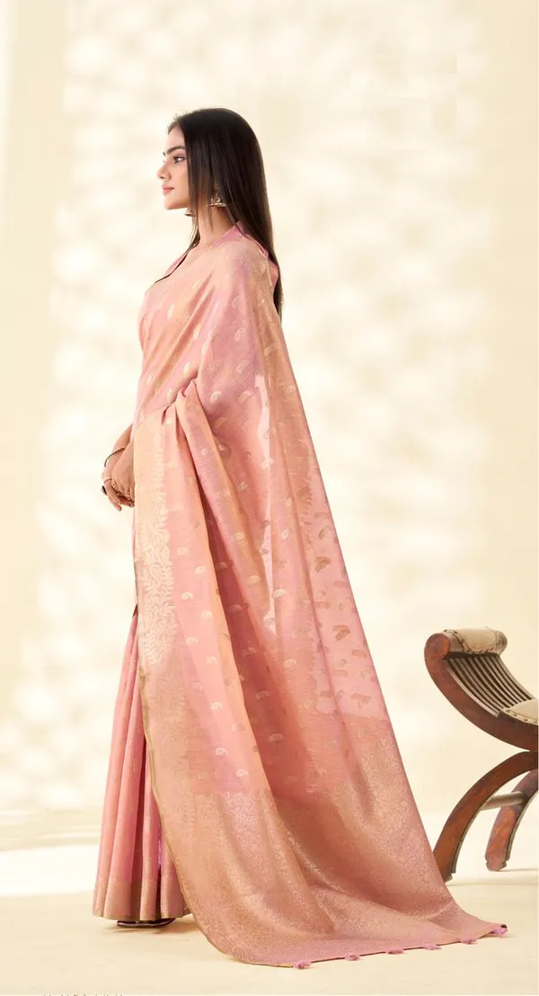 Light_Pink_Classic_Wear_Designer_Tissue_Linen_Saree_Default_Title