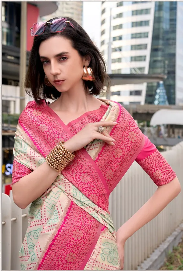 Cream_Wedding_Wear_Designer_Soft_Silk_Saree_Default_Title