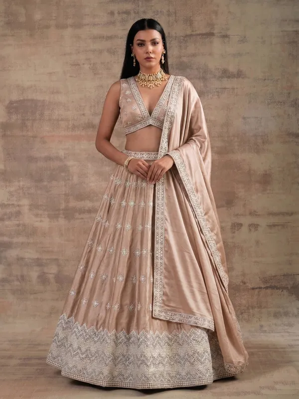 Ethnivo_Special_Cream_Premium_Style_Designer_Satin_Silk_Lehenga_Choli_Default_Title