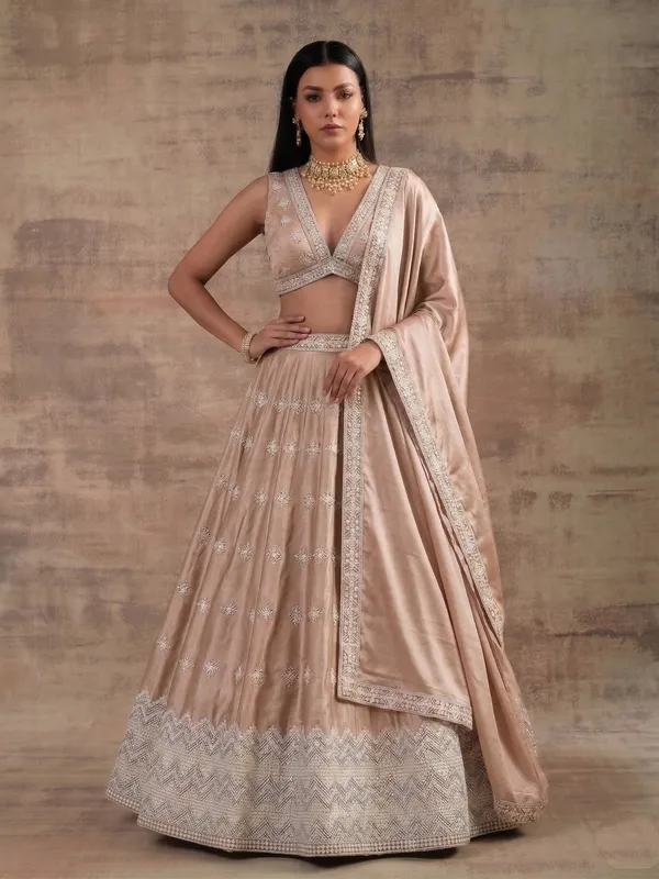 Ethnivo_Special_Cream_Premium_Style_Designer_Satin_Silk_Lehenga_Choli_Default_Title