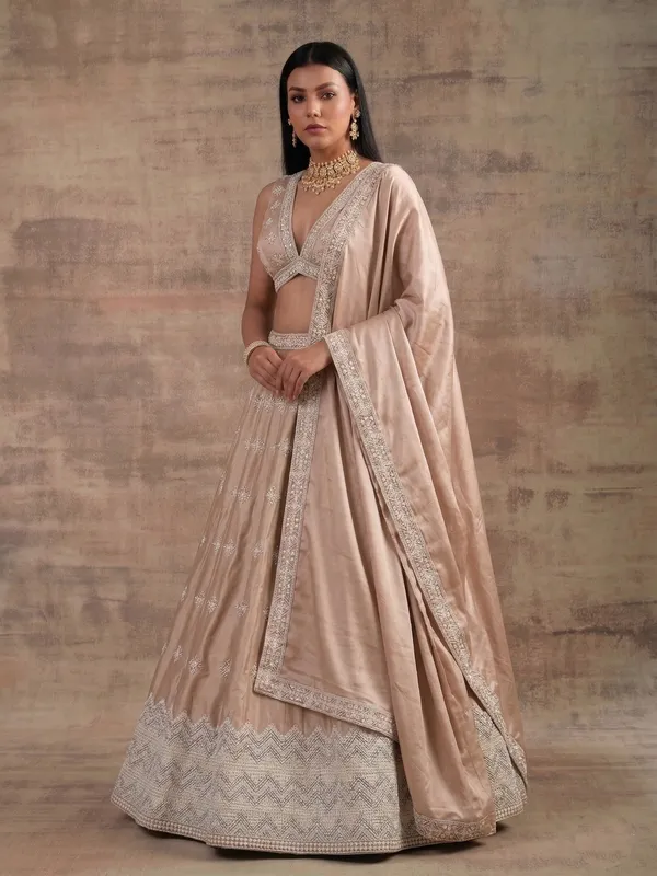 Ethnivo_Special_Cream_Premium_Style_Designer_Satin_Silk_Lehenga_Choli_Default_Title