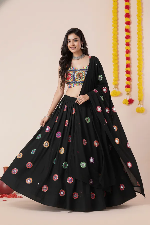 Ethnivo_Special_Black_Navratri_Special_Designer_Rayon_Lehenga_Choli_Default_Title