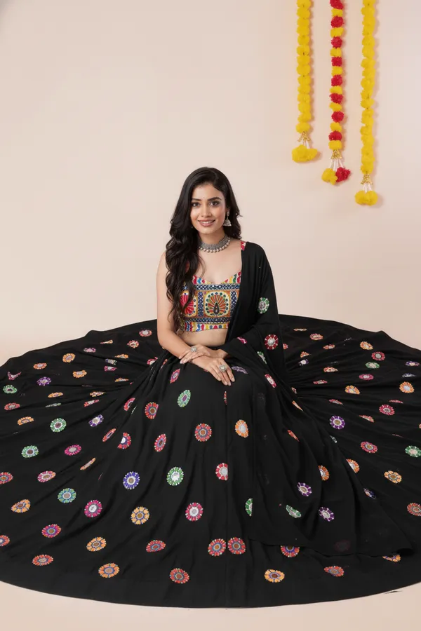 Ethnivo_Special_Black_Navratri_Special_Designer_Rayon_Lehenga_Choli_Default_Title