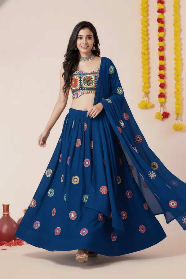 Ethnivo_Special_Teal_Blue_Festive_Wear_Designer_Rayon_Lehenga_Choli_Default_Title
