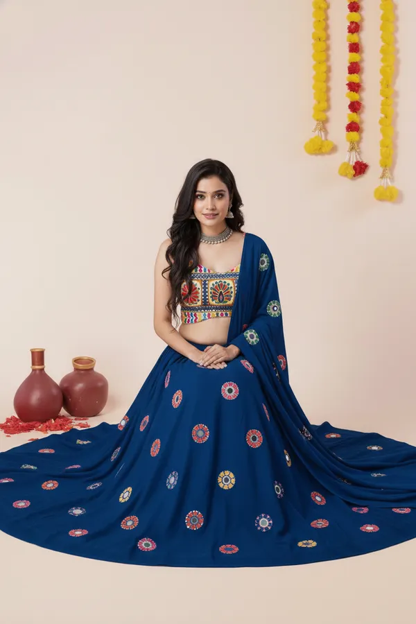 Ethnivo_Special_Teal_Blue_Festive_Wear_Designer_Rayon_Lehenga_Choli_Default_Title