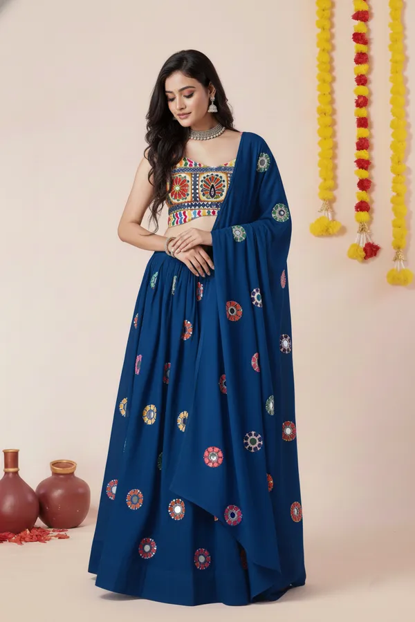 Ethnivo_Special_Teal_Blue_Festive_Wear_Designer_Rayon_Lehenga_Choli_Default_Title