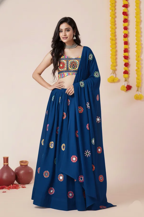 Ethnivo_Special_Teal_Blue_Festive_Wear_Designer_Rayon_Lehenga_Choli_Default_Title
