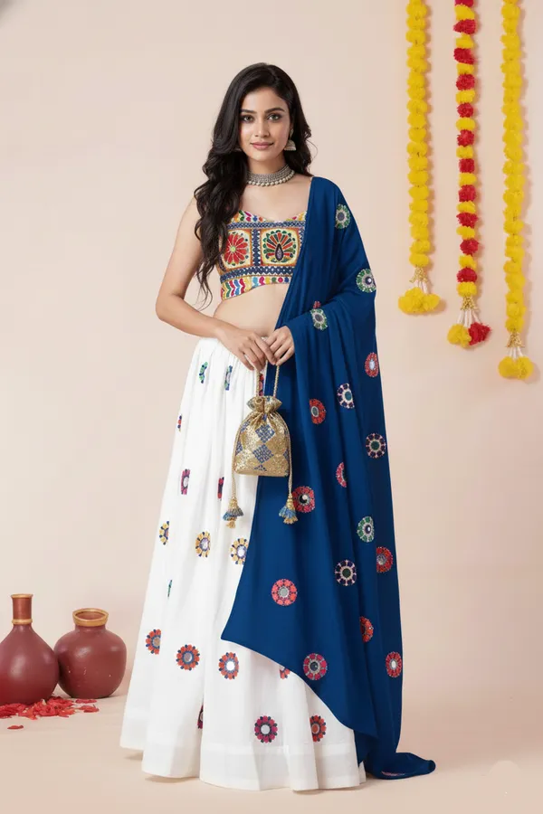 Ethnivo_Special_White_Navratri_Special_Designer_Rayon_Lehenga_Choli_Default_Title