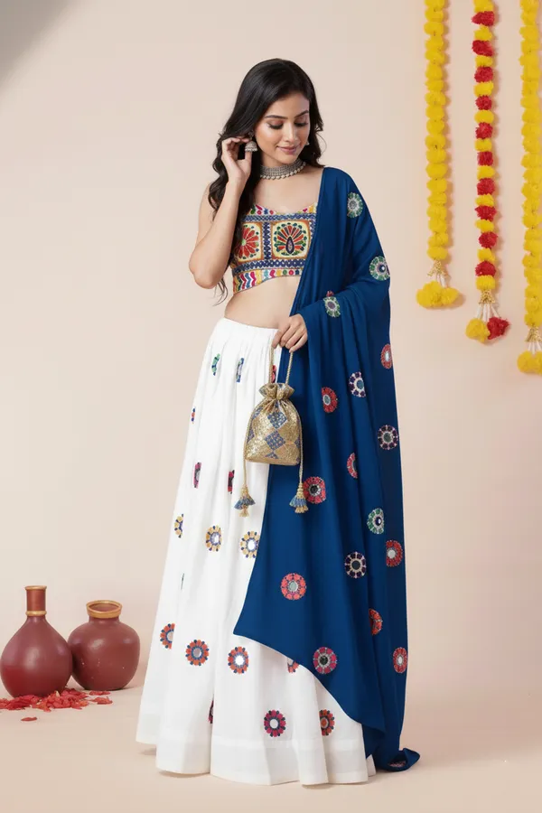 Ethnivo_Special_White_Navratri_Special_Designer_Rayon_Lehenga_Choli_Default_Title