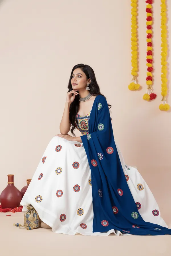 Ethnivo_Special_White_Navratri_Special_Designer_Rayon_Lehenga_Choli_Default_Title