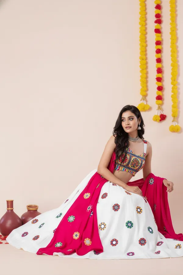 Ethnivo_Special_White_Festive_Wear_Designer_Rayon_Lehenga_Choli_Default_Title