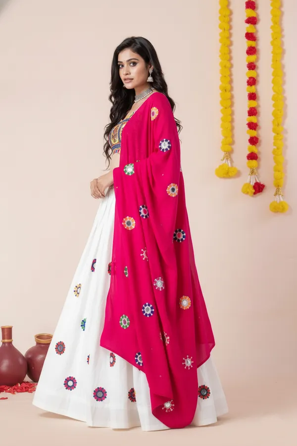 Ethnivo_Special_White_Festive_Wear_Designer_Rayon_Lehenga_Choli_Default_Title