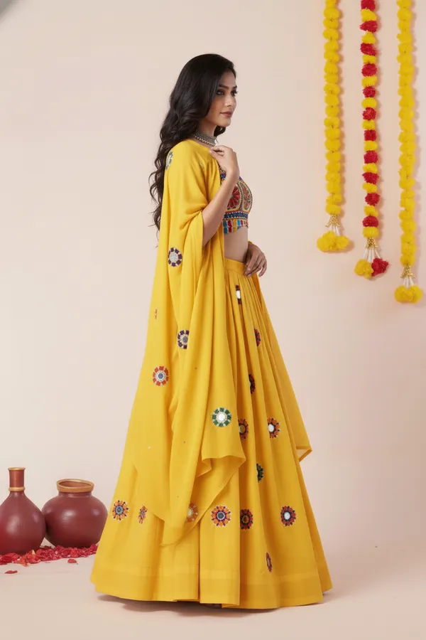 Ethnivo_Yellow_Dandiya_Style_Designer_Rayon_Lehenga_Choli_Default_Title