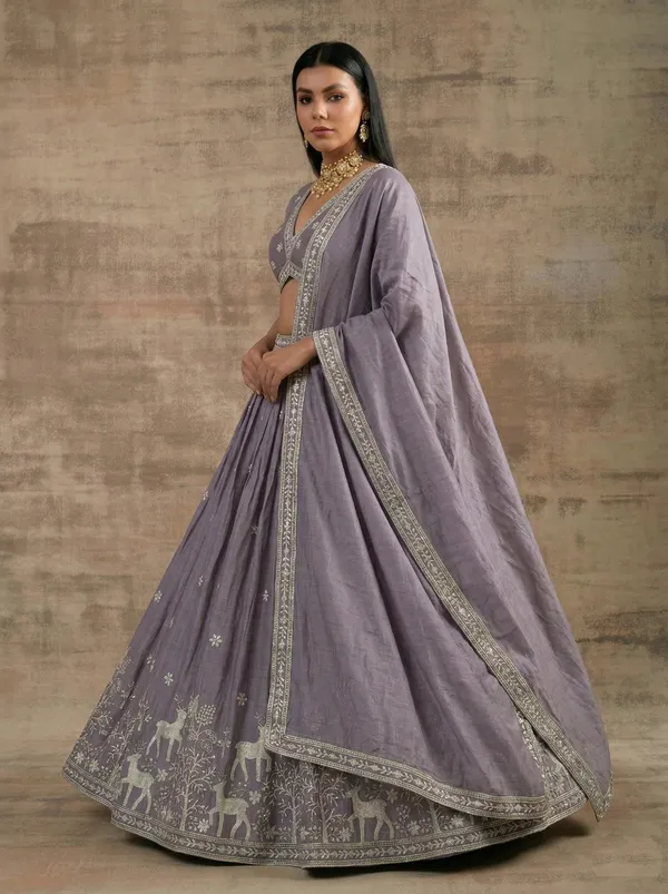Ethnivo_Special_Lavender_Festive_Wear_Designer_Satin_Silk_Lehenga_Choli_Default_Title