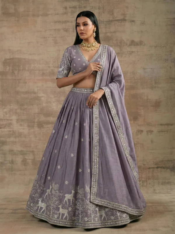 Ethnivo_Special_Lavender_Festive_Wear_Designer_Satin_Silk_Lehenga_Choli_Default_Title