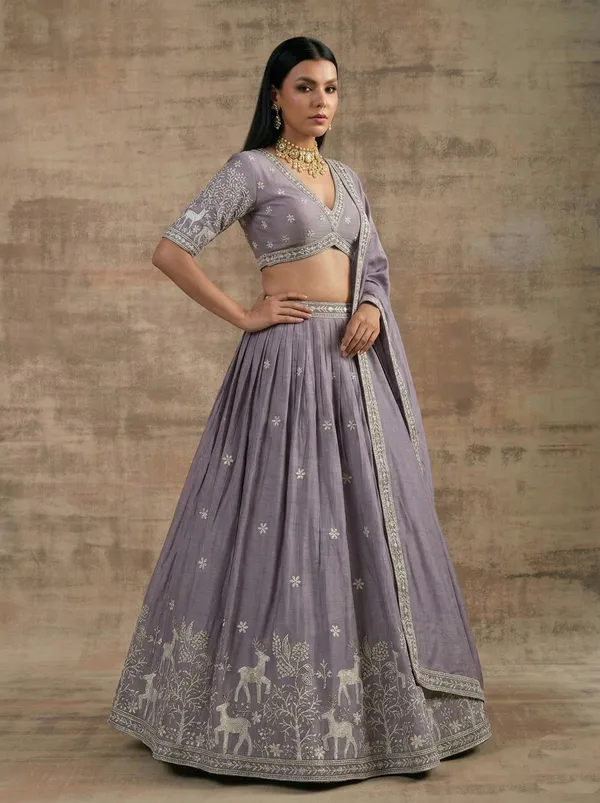 Ethnivo_Special_Lavender_Festive_Wear_Designer_Satin_Silk_Lehenga_Choli_Default_Title