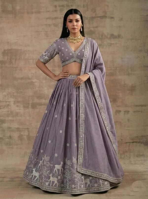 Ethnivo_Special_Lavender_Festive_Wear_Designer_Satin_Silk_Lehenga_Choli_Default_Title