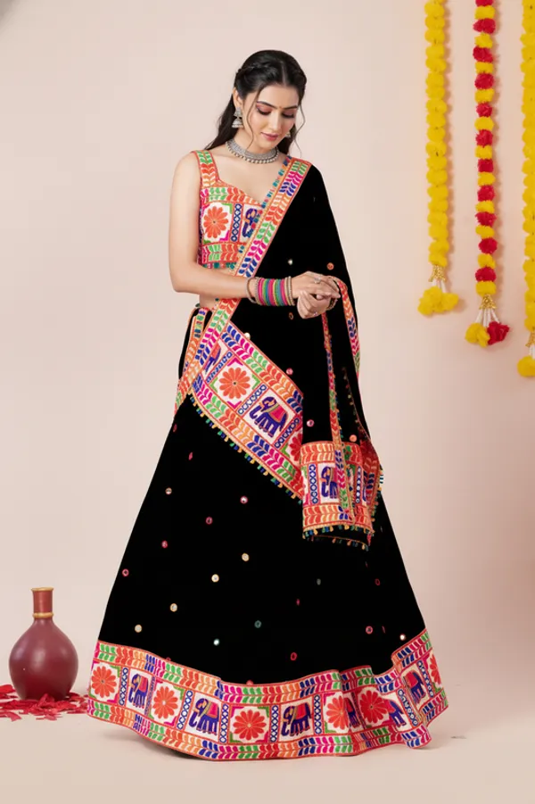 Ethnivo_Special_Black_Navratri_Festival_Designer_Rayon_Lehenga_Choli_Default_Title
