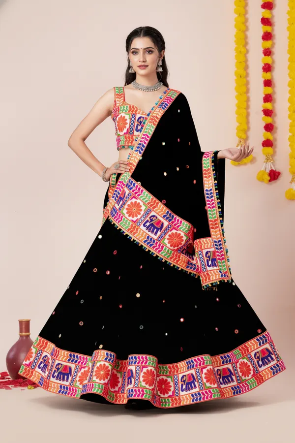 Ethnivo_Special_Black_Navratri_Festival_Designer_Rayon_Lehenga_Choli_Default_Title
