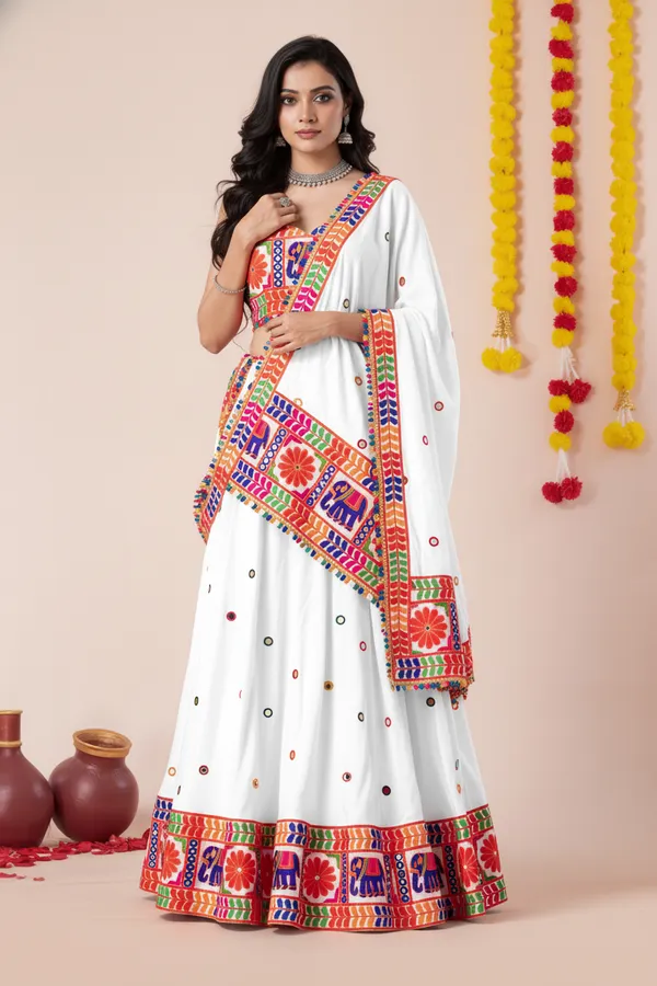 Ethnivo_Special_White_Stylish_Navratri_Designer_Rayon_Lehenga_Choli_Default_Title