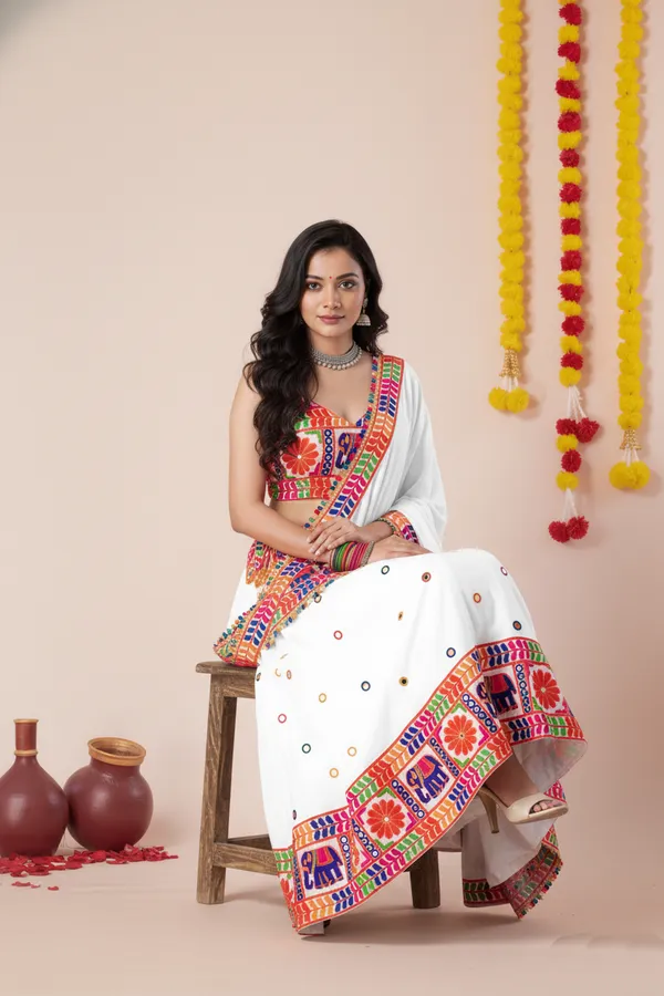 Ethnivo_Special_White_Stylish_Navratri_Designer_Rayon_Lehenga_Choli_Default_Title