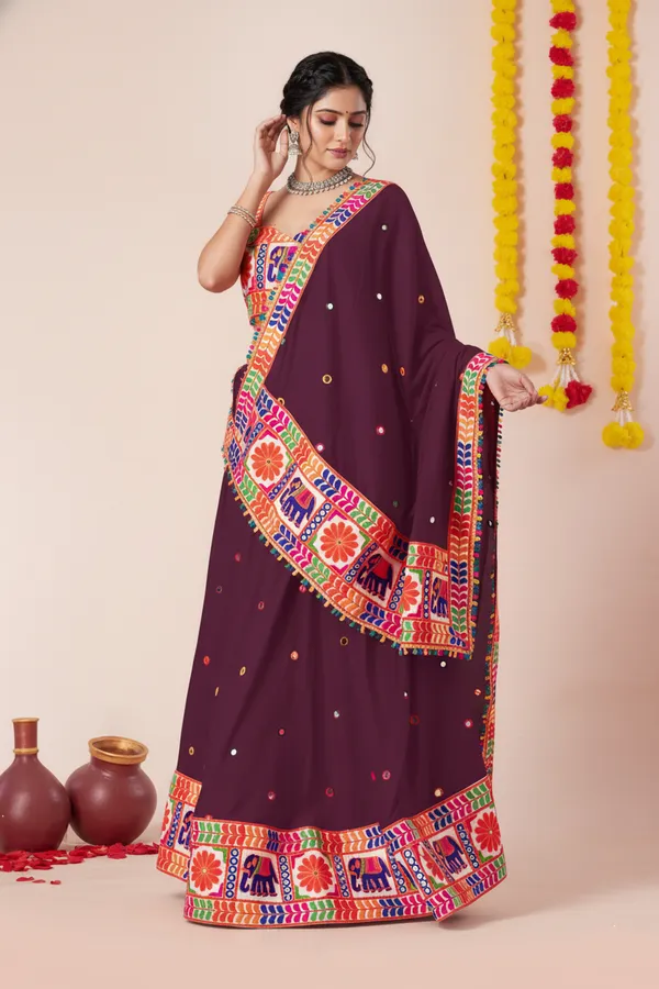 Ethnivo_Special_Wine_Navratri_Festival_Designer_Rayon_Lehenga_Choli_Default_Title