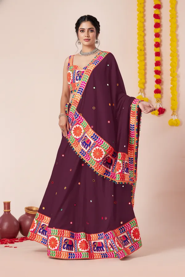 Ethnivo_Special_Wine_Navratri_Festival_Designer_Rayon_Lehenga_Choli_Default_Title