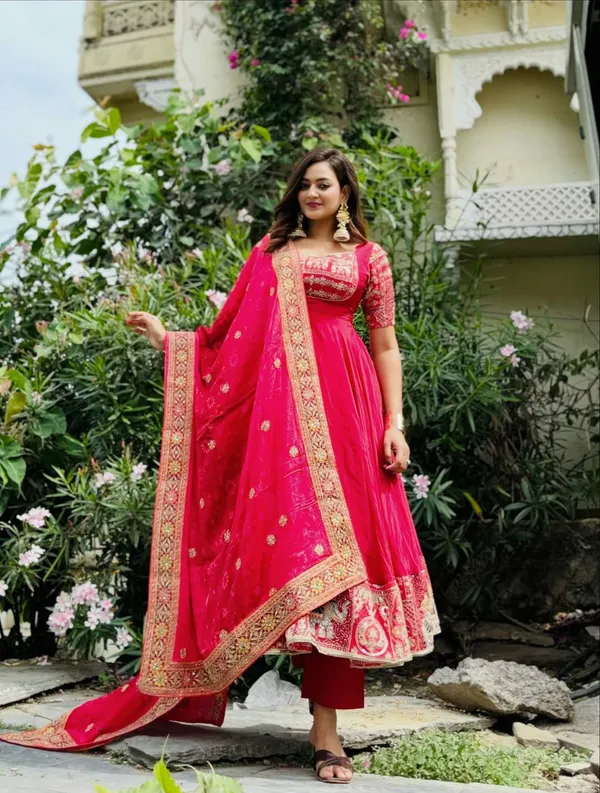 Premium_Red_Embroidered_Anarkali_Suit_Set_For_Festive_Wear