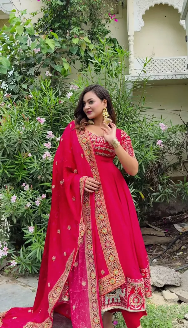 Premium_Red_Embroidered_Anarkali_Suit_Set_For_Festive_Wear