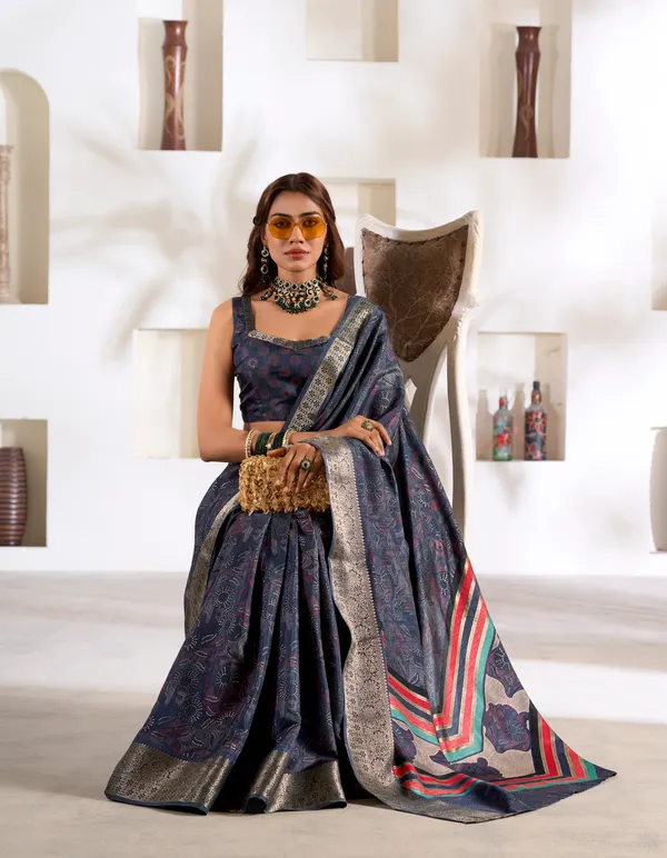 Navy_Blue_Stylish_Designer_Soft_Dola_Silk_Saree_With_Art_Silk_Blouse_Default_Title