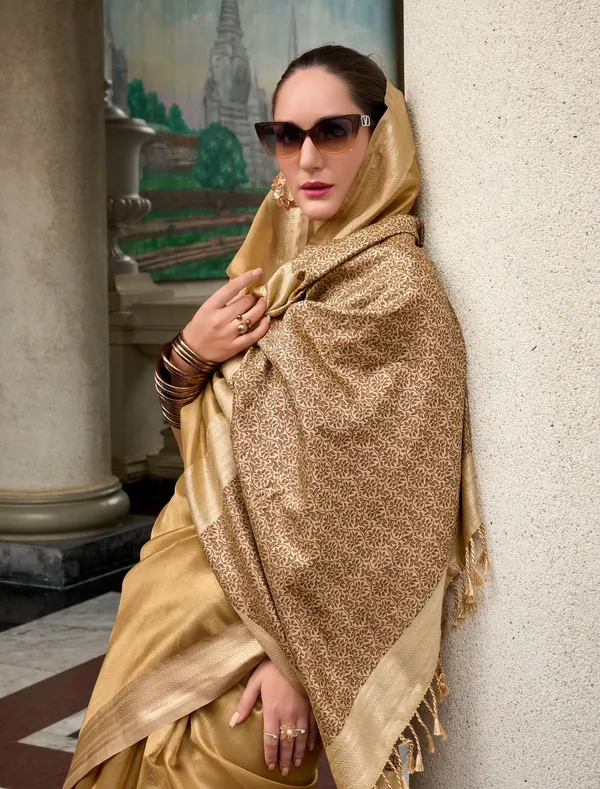 Multi_Stylish_Party_Wear_Designer_Pure_Tissue_Saree_With_Matching_Art_Silk_Blouse_Default_Title
