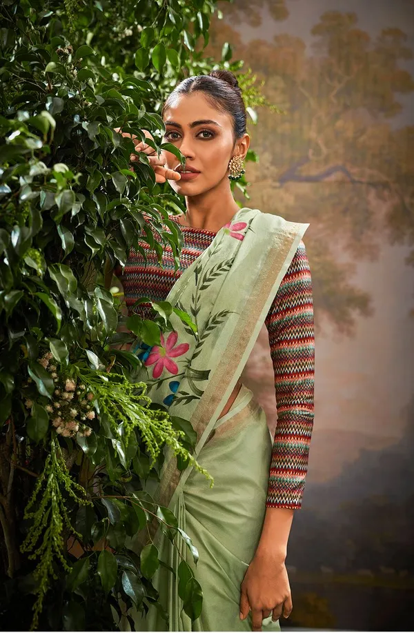 Pista_Traditional_Designer_Soft_Linen_Tissue_Saree_Default_Title