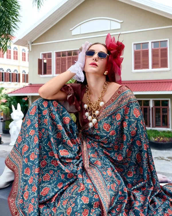 Teal_Multi_Premium_Designer_Dola_Viscose_Saree_Default_Title