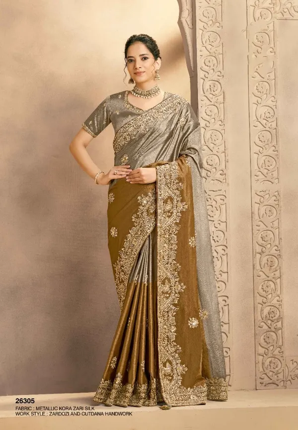 Classic_Designer_Zardozi_Cutdana_Handwork_Metallic_Kora_Zari_Silk_Saree_Default_Title